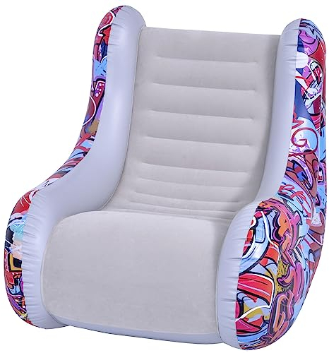 AVENLI aufblasbarer Lounge Sessel 94x76x76 cm Luftsessel im Grafitti Design