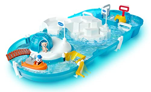 AquaPlay - Polar - Wasserbahn mit Eisberg, Stausee und Rampe für einen Wasserfall, inklusive Spielfigur Olivia mit Farbwechsel-Funktion, für Kinder ab 3 Jahren 8700001522 Türkis