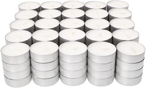 KOTARBAU® Lot de 100 bougies chauffe plat, non parfumées, durée de combustion : 4 heures