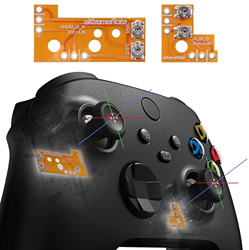 eXtremeRate Drifix Joysticks Drift Fix Kit de Réparation pour Xbox Series S/X et pour Xbox One Elite Manette, Circuit Imprimé du Régulateur pour Correction de Dérive du Stick Analogique