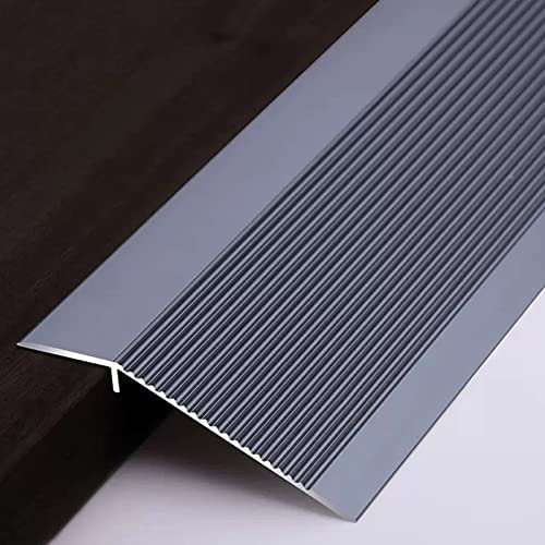 JLXJYS Übergangsprofil Abdeckleisten Bodenbelag Unebener Übergangsstreifen, Bodenbelagsrandstreifen für Teppich/Fliesen/Holz/Fliesen, Aluminium Schwelle rutschfeste Rampe