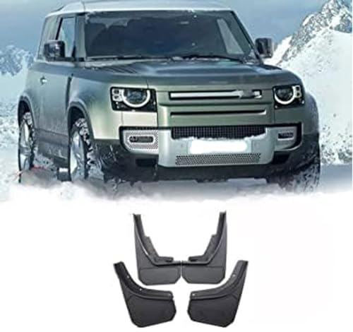 BioNyt 4 Pezzi Paraspruzzi Auto per Land Rover Defender 90 110 L663 2020 2021 2022 2023, Anteriore Posteriore Parafanghi Parafango Protezione Decorativi Accessori