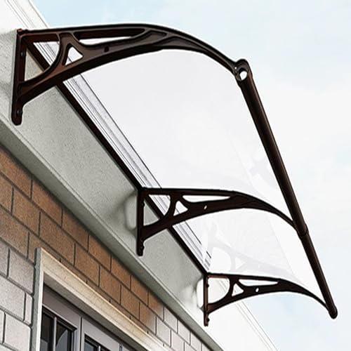 Modern Hauseingang Überdachung Mit Waschbecken,Draußen Aluminiumhalterung Haustürdach Pultbogenvordach, Vordach For Haustür,Polycarbonat Pultvordach Überdachung,Regen-,Schnee-, Sonnen-und UV-Schutz. (