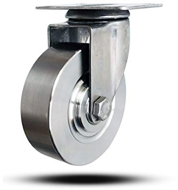 3/4-Zoll-Schwerlast-Industrie-Lenkrollen mit Bremsen, Transportrollen, Plattenrollen, Trolley-Rollen, Ersatzrollen, jede Rollenlast 100 kg (1 Stück Drehgelenk 100 mm/4).