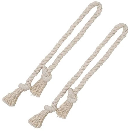 Cabilock 2stücke Baumwollseil Vorhangseil Strap Grob Vintage Baumwolle Seil Dekorative Vorhang Halter Für Fenster Gardinenbänder