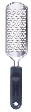 FRCOLOR Professionelle Edelstahl Fußdatei zur Hornhautentfernung mit Abs Griff Fußpflege Instrument für Pediküre zu Hause und Salon Schnelles Entfernen von Trockener Haut