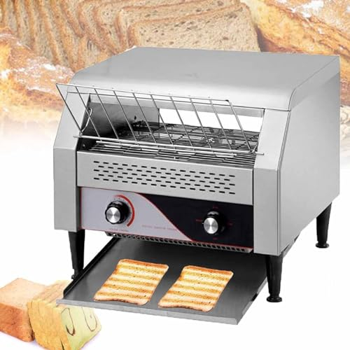 DDZJTPP Tostadora Transportadora Eléctrica 300PCS por Hora Tostadora Industrial De Servicio Pesado De Acero Inoxidable Tostadora De Encimera para Restaurante Pan Casero