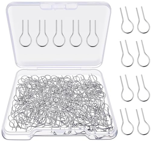 300 Pieces High Temperature Nichrome Wire Jump Rings R Shaped Nichrome Hanger Hooks for Ceramic Ornaments, Glass Projects, Porcelain，Stoneware and Fusing in Glass, with Plastic Storage Box (300)