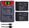 Pickle Power LP-E17 Akku 1100mAh und USB LCD Ladegerät Kit für Canon Rebel SL2,SL3,T6i,T6s,T8i,T7i,EOS RP,EOS R10,R8,R50,R100,M3,M5,M6,200D,77D,750D,760D,800D,8000D (2er-Pack)