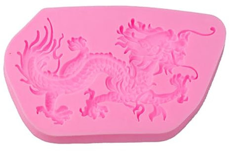 Moule rond en silicone motif dragon chinois moules à fondant en silicone fournitures de pâtisserie pour divers