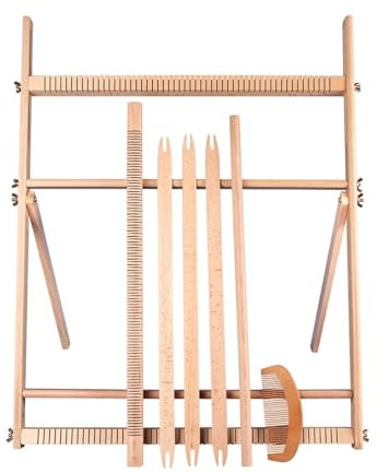 AMENGJ Strickliesel Erwachsene Webstuhl-Set for Anfänger, mit Ständer, Wandteppich, großer gewebter Wandkunst-Webstuhl, Webrahmen-Webstuhl, Webstuhl-Werkzeuge