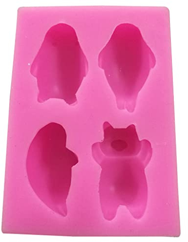Moules en silicone en forme d'ours et de phoque pour décoration de gâteau en argile au chocolat pour enfants