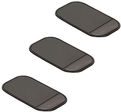 3 pezzi Tappetino Antiscivolo Auto,Tappetino Antiscivolo Auto Cruscotto,per rilevatore radar, telefono cellulare, chiavi, vetro, specchi, metallo, GPS, monete