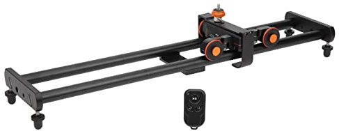 KIMISS Electric Motorized Camera Slider Dolly for Smartphones & Cameras - Adjustable Length, Remote Control, Lightweight, and Easy to Assemble