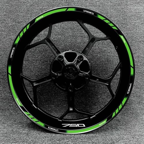 Juego Completo Multicolor para Kawasaki Z750, Calcomanía Modificada para Llanta De Rueda Motocicleta, Pegatina Reflectante Impermeable(Style 14)