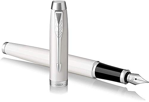 Parker 1931673 IM Füller | White Lacquer | Füllfederhalter Mittlere Spitze | Geschenkbox
