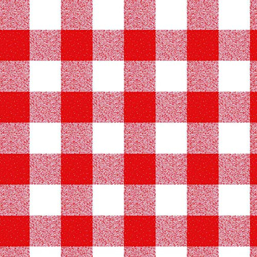 Wachstuch Wachstischdecke Tischdecke Gartentischdecke Klassik Kariert Rot Breite & Länge wählbar 90 x 180 cm Eckig abwaschbar
