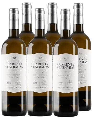 Cuarenta Vendimias Verdejo - Vino Blanco DO Rueda (6 Botellas x 750ml)