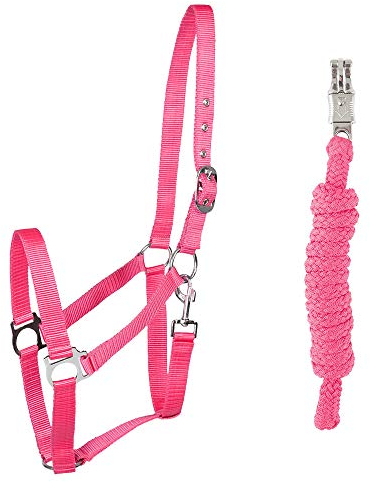 PFIFF 102931 Halfter und Strick Set, Kunststoffhalfter Führstrick, Pink Full