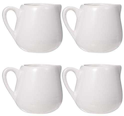 Lot De 4 Mini-pichets Avec Poignée En Céramique Pour Condiments 50 Ml Petits Récipients Pour La Maison Et Le Restaurant