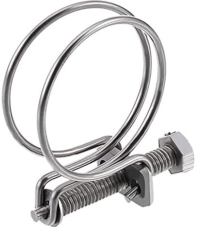 X-BAOFU, 12 Pcs Double Wire Hose Clips Adjustable Hose Clamps To Fit 32mm Pipes Tighten Water Pipe,Gas Pipe,Washing Machine Pipe