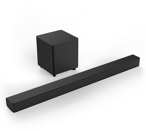 VIZIO V-Series 2.1 Home Theater Sound Bar with Dolby Audio, DTS Virtual:X, Bluetooth, Wireless Subwoofer, Voice Assistant Compatible, Includes Remote Control - V21x-J8