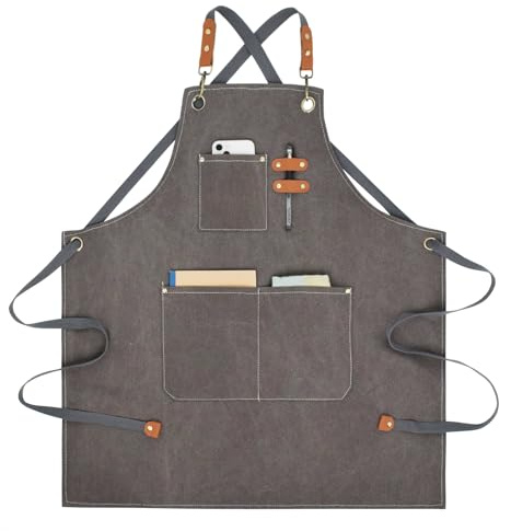 Nanxson Tools Schürze Werkzeug Schürze Arbeitsschürze Multifunktional Canvas Schürze mit Taschen CF3062 | Multifunktional verstellbar Canvas Schürze mit Taschen für Kochen, Garten, Backen, Holzbearbeitung