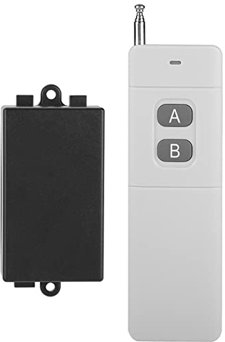 3KM de Largo Alcance DC 12V 2CH RF de Interruptor de Control Remoto Inalámbrico Transmisor Receptor para Puertas, Cerraduras, Ventanas, Luces, Televisores, Motores Operados Eléctricamente - Al