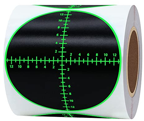 Hylabelest Splatter Target Stickers 3 inch Bullseye Adhesive Reactive Targets for Shooting with 76mm Fluorescent Green Impact Shooting Targets for BB Pellet Airsoft Guns