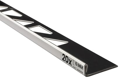 20x L-Profil Edelstahlschiene Fliesenprofil Fliesenschiene Edelstahl V2A L250cm 6mm glänzend