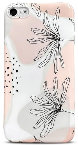 J.west iPod Touch Hülle, Weiche Boho Floral Geometrische Hülle für iPod Touch 5/6/7, Stoßdämpfend, Schlanke Silikon Bumper Shell Schützt vor Kratzern und Beschädigungen