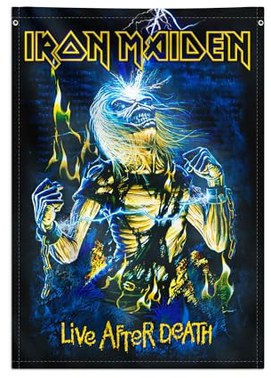 Grupo Erik Iron Maiden Decorative Flag | 27.5 x 39.3 inches - 70 x 100 cm | Wall Tapestry - Wallscroll - Hanging scroll - Poster - Kakemono | Wall Decor