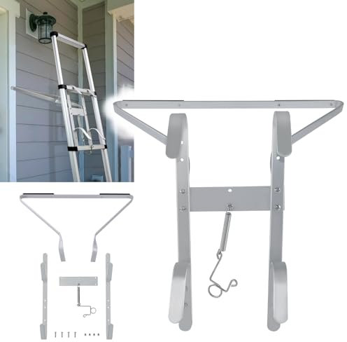 Combination Ladder Stand Off Roof Ladders Ladder Brackets for DIY & Trade, Aluminum Corner Ladder Stay Spring, Safety Rubber Buffers, Easy Assemble, Fit Universal Ladders, I-Shaped
