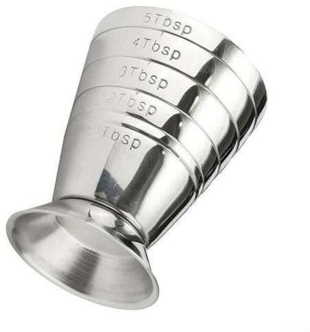 75ml Wine Measures Cup Stainless Steel Cocktail Double Jiggers Shot Drink Measure Gin Bar Craft Dual for Drinks Alcohol Mixed Cocktail Beaker