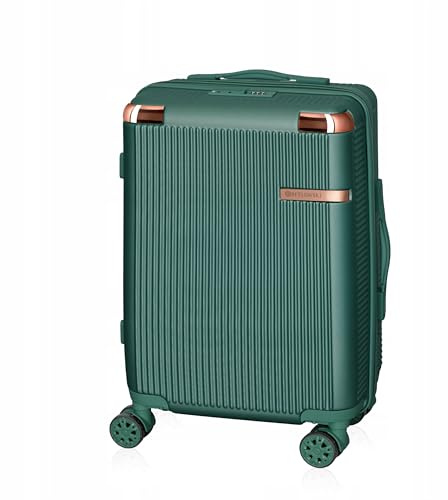 BETLEWSKI - Handbagage resväska hårt skal – resväska med 4 hjul – lätt hårt skal ABS rullväska med lås – storlek 56 cm x 37 cm x 22 cm, 38 liter, Grön, S, resväska