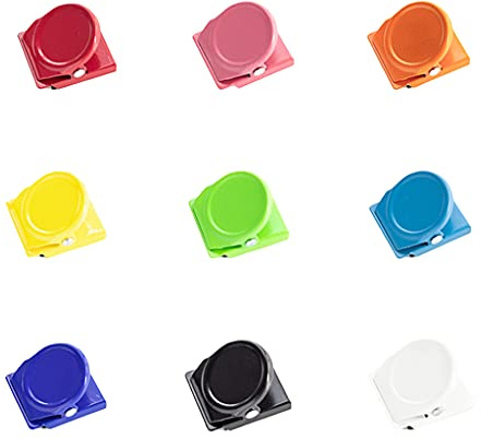 Mehrzweck-Magnetklammer, Metall, bunt, magnetisch, für Notizen, Papierklemme, zufällige Farbe, ideal für Klassenzimmer