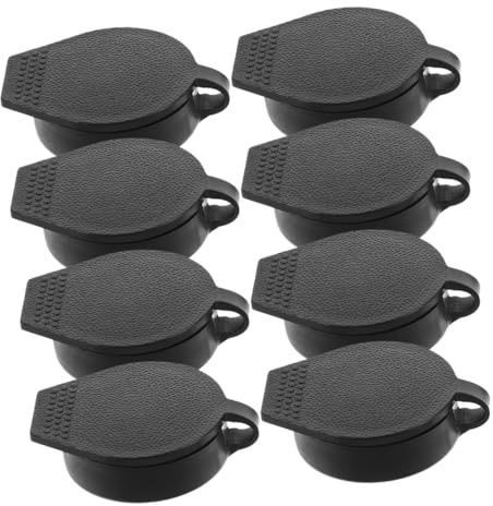 Gadpiparty 8pcs Door Lock Protective Covers Waterproof Caps Keyed Panel Safety Covers Black for Outdoor Electrical Boxes and Control Cabinet Dust Protection
