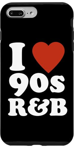 iPhone 7 Plus/8 Plus 'I Love 90s R&B' Music Classic Red Heart Valentine Design Case