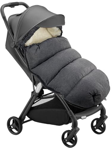 Baby Fußsack für Kinderwagen Winter, Fußsack Kinderwagen Baby Winter, Kinderwagen Fußsack, Fußsack Buggy, Winterfußsack Verdicktes, Universal,Grau