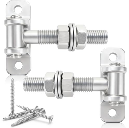 YICH 2er 110 mm Einstellbares Torscharniere Schwerlast M16 | Gartentor Scharnier Schwerlast Verzinkt mit selbstbohrende Schrauben für Gartentor/Hoftor/Zauntor/Bauernhof Tor/Feld