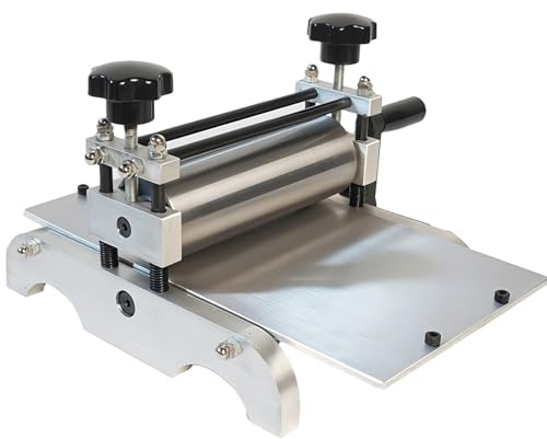 Manuell tryckpress, liten ståletsmaskin med handtag, justerbar rullehöjd, 31×17 cm panel, platt tryckpress för träsnitt, kopparplåtsgravyrproduktion
