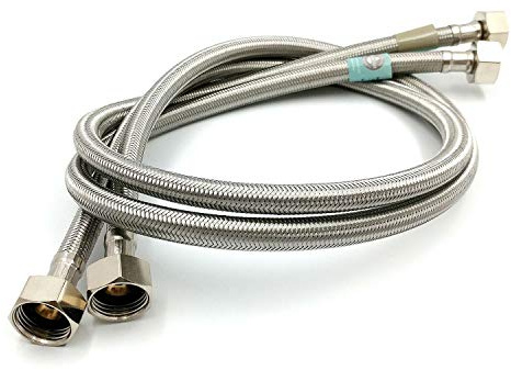 Evergreen Goods 1/2x1/2 BSP Flexible Pipe Connectors (900mm) Pair 2 Pipes | Stainless Steel Braided Hose Tails | DIY Replacement for Bathroom Kitchen & Boiler | Durable & Long-Lasting