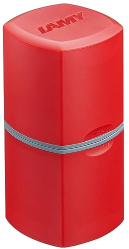 LAMY 1231571 3-/4plus Z 84 Spitzer 595 - Spitzdose aus hochwertigem Kunststoff in der Farbe Rot für normalstarke Blei- und Farbstifte der Farbstiftserien 3plus, 4plus und plus