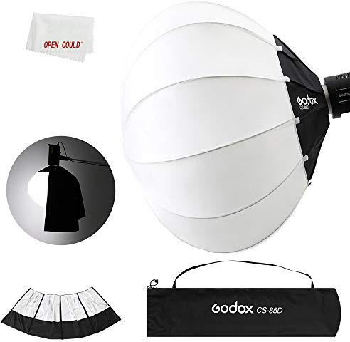 Godox CS-85D - Lanterna pieghevole pieghevole a forma di rullo, 85 cm, con visiera riflettente per Bowens Mount Studio Flash Godox VL150 UL150 SK400II ecc. (CS-85D)