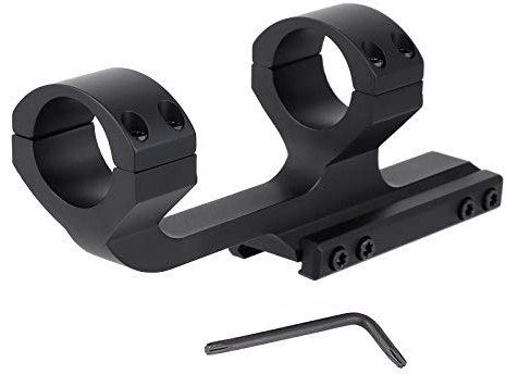 FOCUHUNTER Anneaux de Montage de Lunette Tactique avec goupille d'arrêt 30mm / 25.4mm Supports décalés à Profil Mince pour Rail Picatinny (25.4mm)