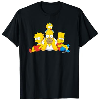 Retrato de los Simpsons Homer Lisa Bart and Maggie Camiseta