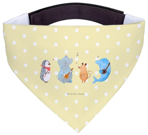 Mr. & Mrs. Panda Hundehalstuch M Big Band - Geschenk, Mittelgroße Hunde, Tuch, Lustige Sprüche, Triangel, Hund, Delfin, Halstuch, Musik, Pinguin, Elefant, Mittel