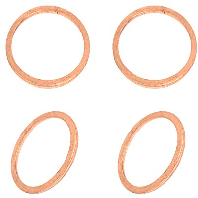 DTGN - Juego de 4 arandelas de sellado planas de cobre, 30 mm x 36 mm x 2 mm, ideales para tornillos M30 de maquinaria industrial, junta plana de cobre