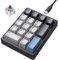 Kisnt Pavé numérique mécanique, pavé numérique rétroéclairé blanc rétroéclairé à chaud avec touches PBT pour ordinateur portable, PC, claviers compacts (noir, interrupteur marron)