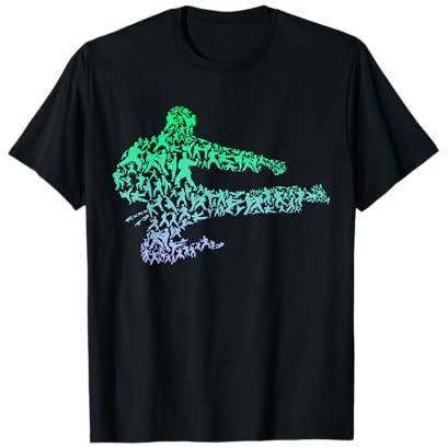 Cool Martial Arts Karate Kick Fighter Graphic Design Karate T-Shirt